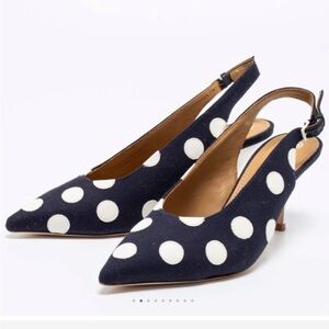 Tory Burch Sling Back Pump Spencer Navy